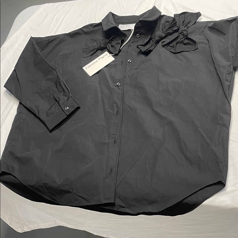 Fabiana Pigna Black Button Down Shirt